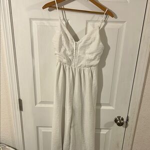 White clasp front jumper